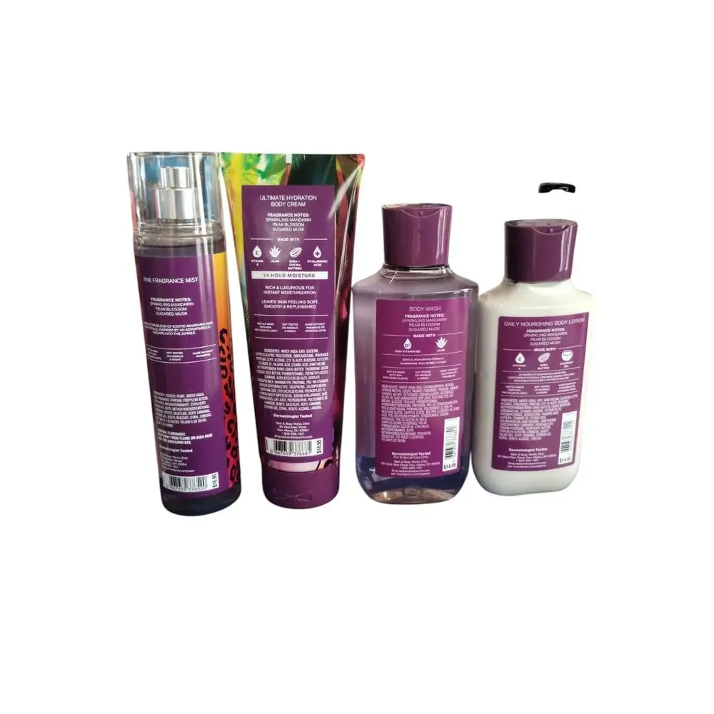 Bath and Body Works Women's Into The Wild 4pcs Set Lotion,‎ Gel, Mist, Cream